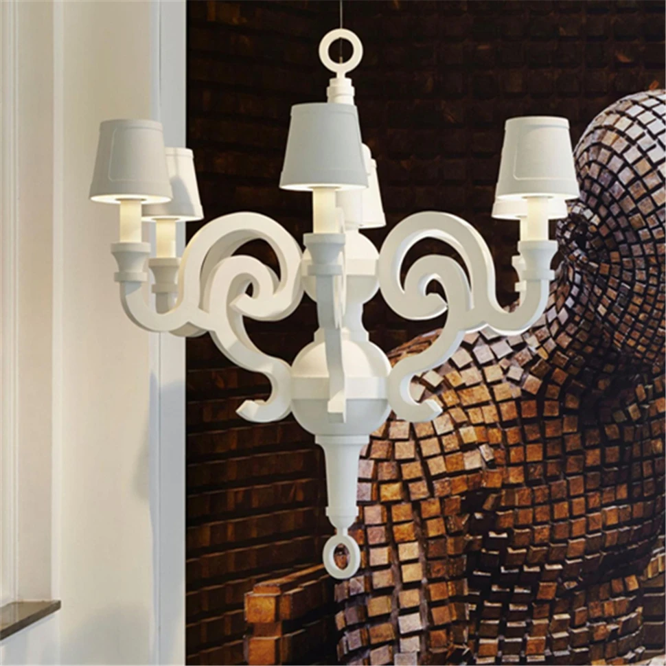 Французская роскошная люстра из цельного дерева для спальни старинная