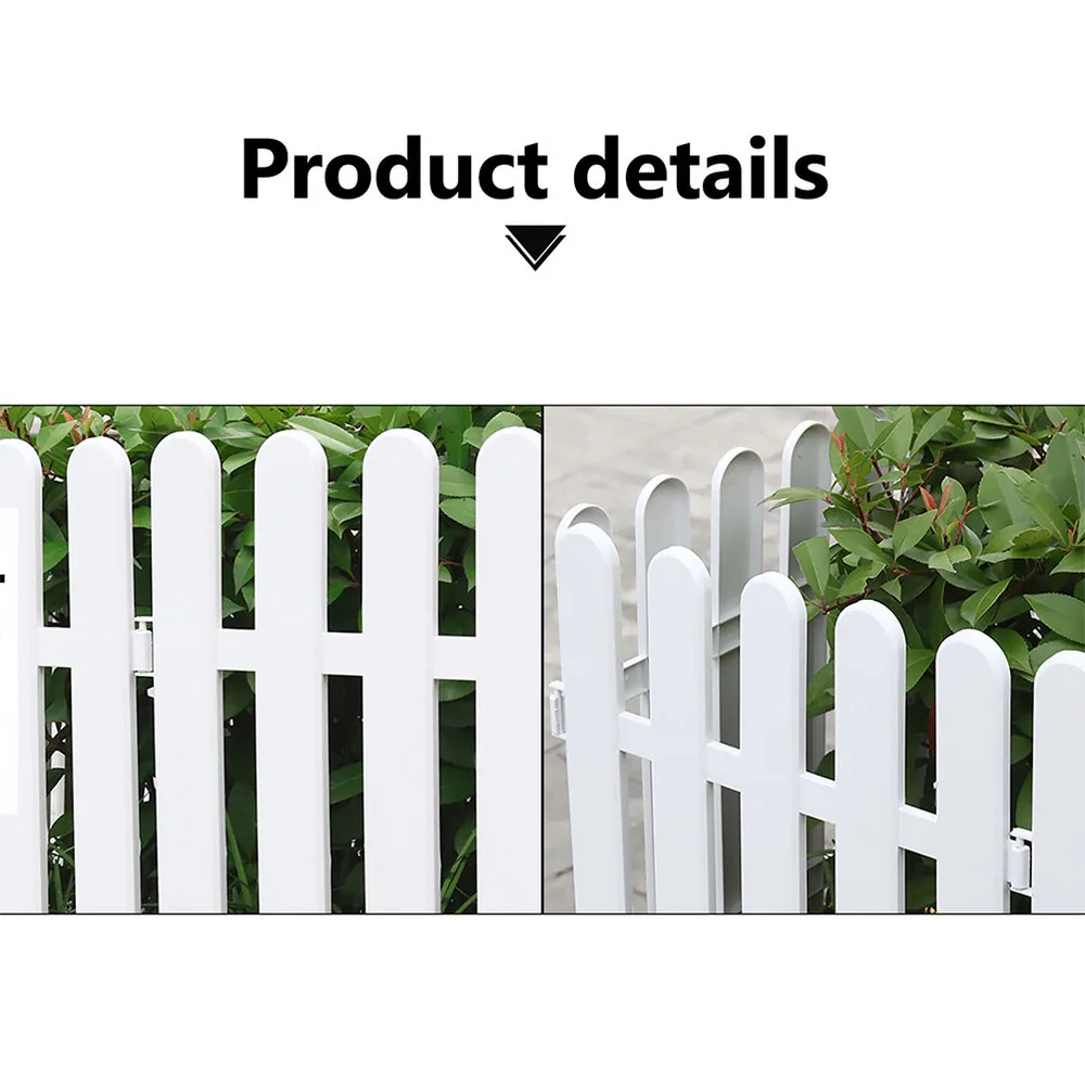 

4 Sets Fences Garden Courtyard Fences Indoor Outdoor Fences (White)