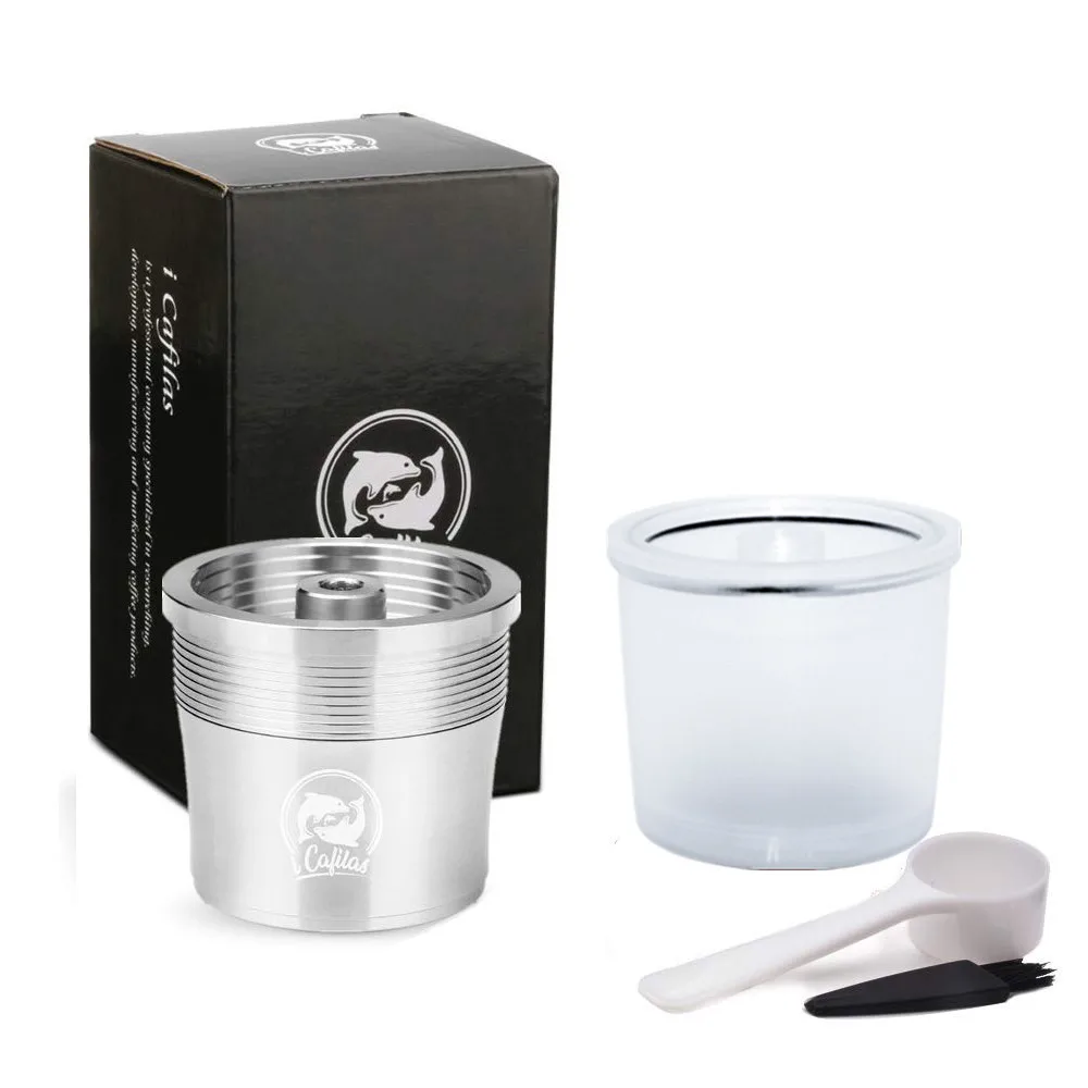 ICafilas нержавеющая сталь кофе фильтры для illy X7.1 X8 X9 Y5 Y1.1 машина многоразового использования кафе капсула Pod вскрытия - Цвет: B and plastic
