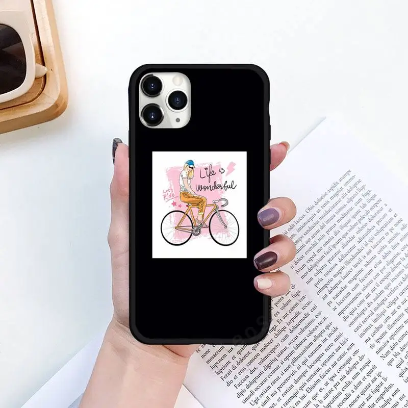 

Cartoon girl Fashion Women Phone Case for iPhone 11 12 pro XS MAX 8 7 6 6S Plus X 5S SE 2020 XR Luxury brand shell funda coque