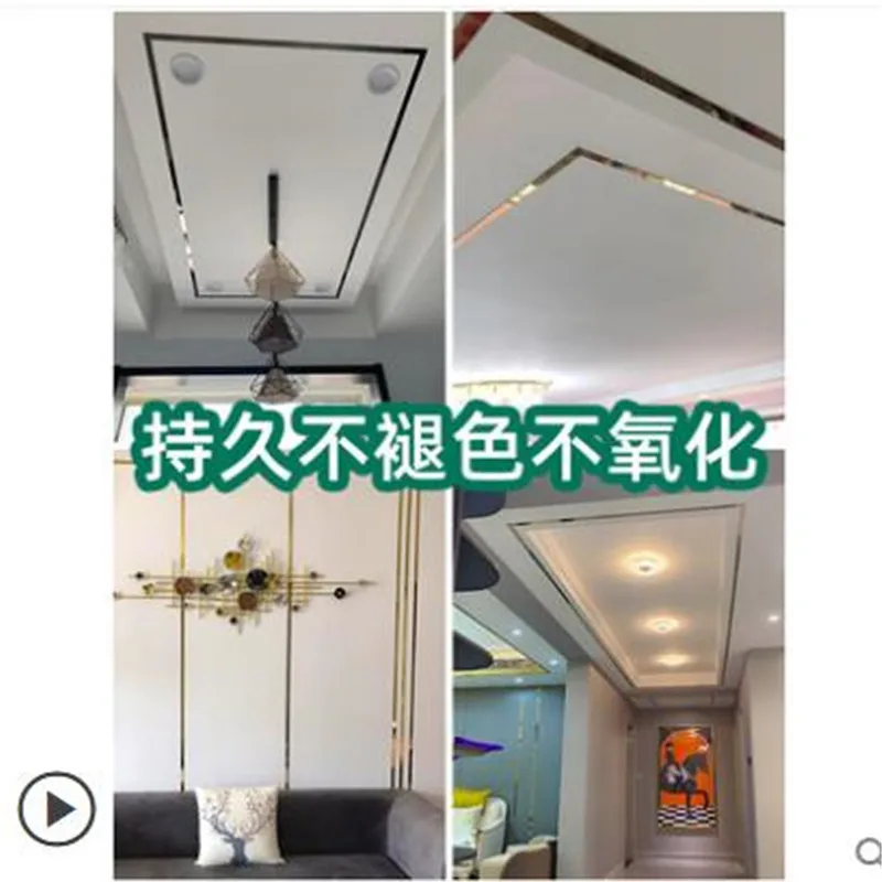 

3d stereo acrylic TV wall sticker ceiling border background black stripe decorative line self-adhesive