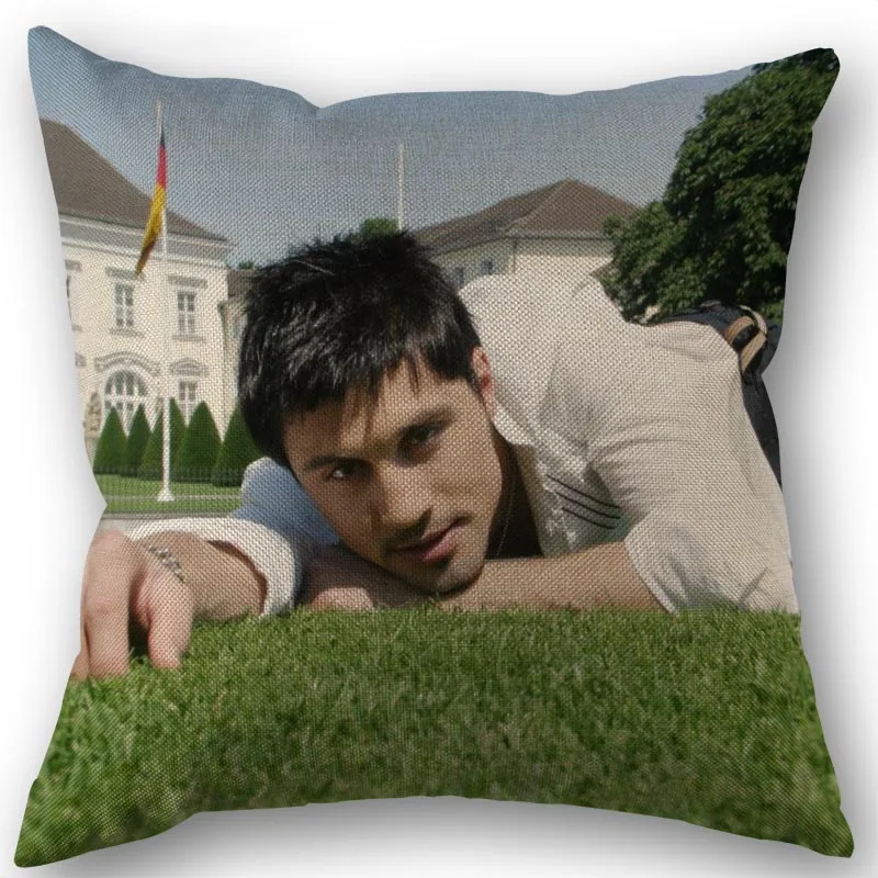 

Nice Dima Bilan Pillowcase Cotton Linen Fabric Square Zipper Pillowcase New 45X45cm Wedding Decorative Pillow cover 0603