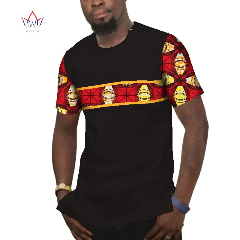 

Summer African Print Dashiki O-neck Top Of For Funny T-shirt 6XL Short Sleeve Men Africa Casual Cotton Clothing Plus Size WYN477