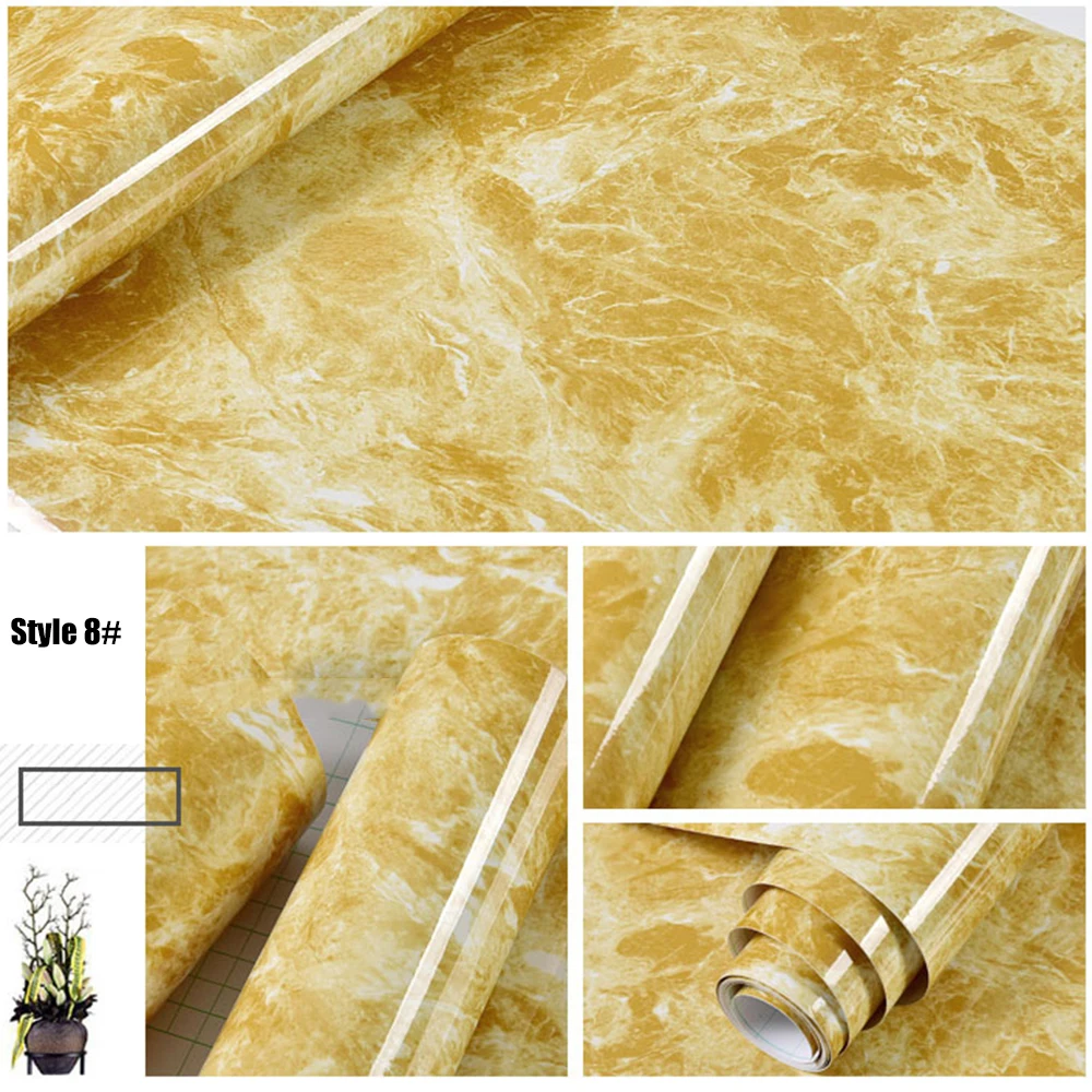 10 м толстые обои водонепроницаемые ПВХ имитация мрамора наклейки самоклеющиеся