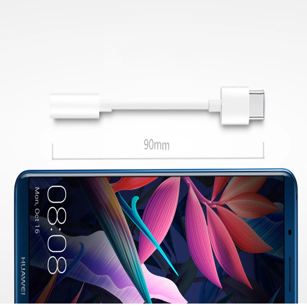 Оригинальный Huawei USB Type C 3 5 мм разъем для наушников Aux аудио кабель адаптер
