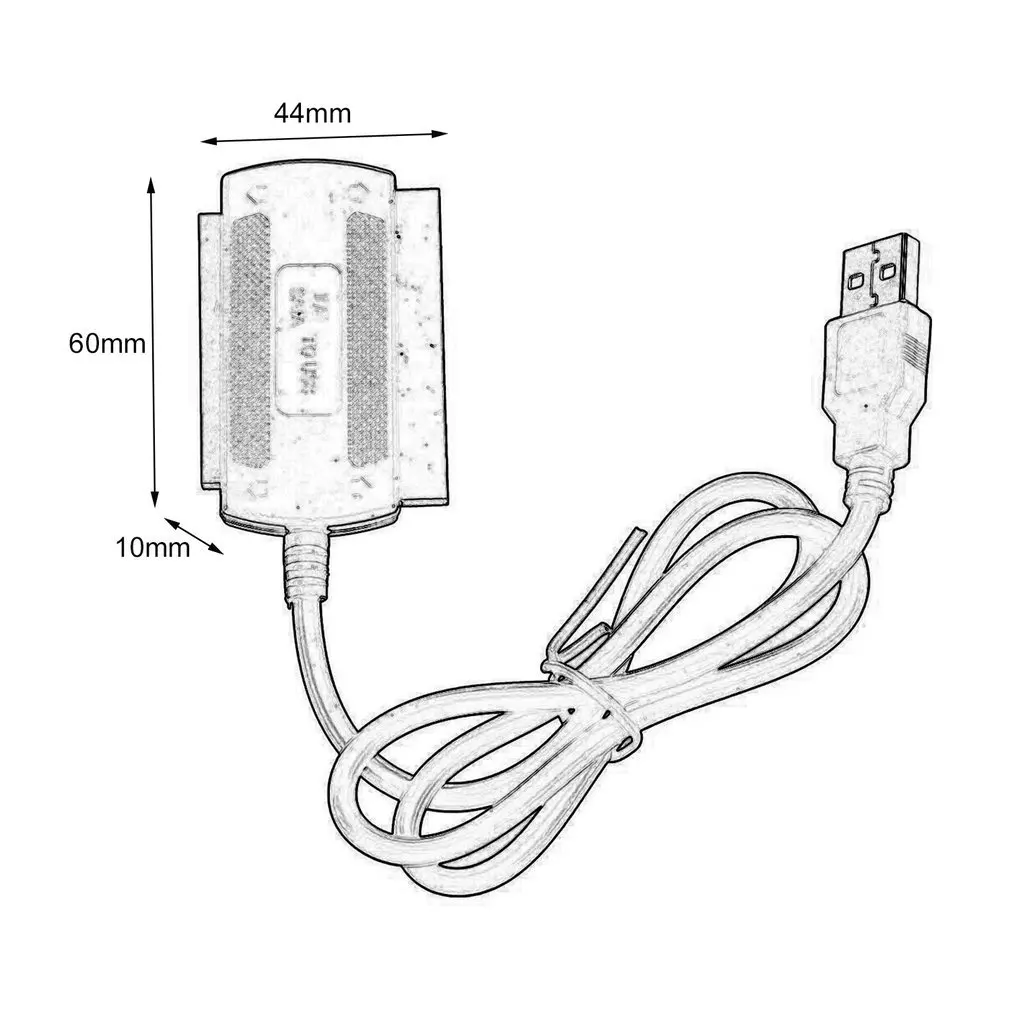Кабель адаптер USB 2 0 на IDE SATA для жестких дисков 5/3 5 дюйма|Компьютерные кабели и