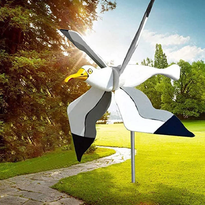 Molino de viento serie Asuka Whirligig, molino de gaviota, regalo de Navidad, adorno de decoraci&oacute;n creativo para jard&iacute;n, env&iacute;o directo-1