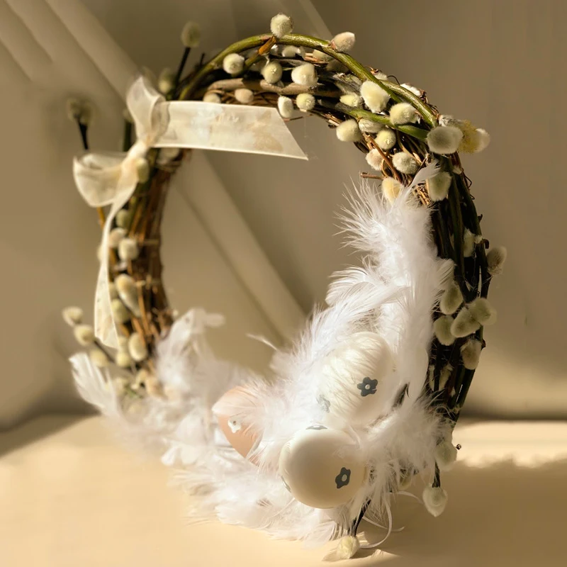 DIY гирлянда из ротанга венок сухого для домашнего дома Подвесной Настенный декор