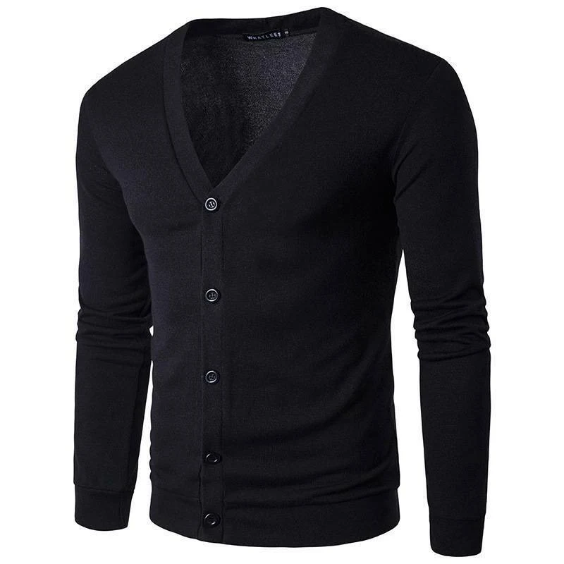 

Men Winter V Neck Button Knitted Cardigan Sweater Tops Long Sleeve Jacket Coat