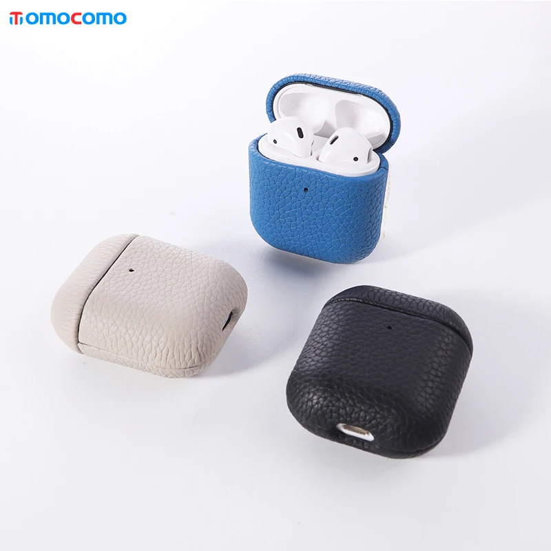 

Premium Genuine Leather Wireless Earphone Case For iPhone Charging Box For AirPods 1 2 Pro Shockproof Back Coque Accessories