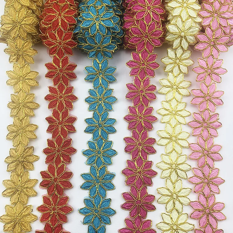 18 метров кружева с блестками маленький цветок одежда кружевные аксессуары