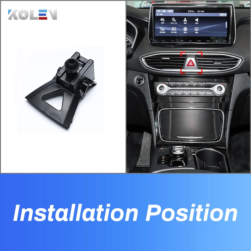car mobile phone holder for hyundai santa fe 2019 2020 tm gravity stand air vent outlet special navigation bracket accessories free global shipping