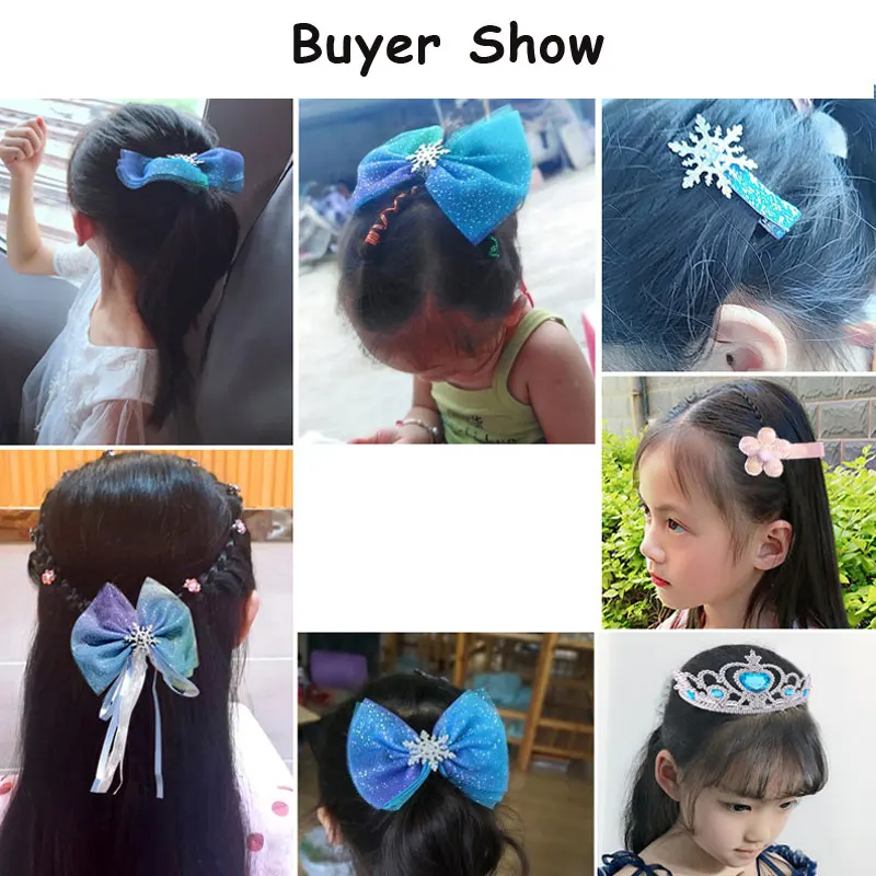 Женские заколки для волос M MISM 1 комплект со снежинками с голубым бантом