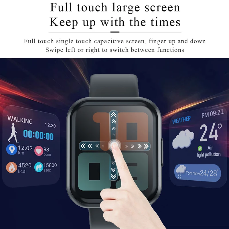 mks6 smartwatch ip67 waterproof wearable device bluetooth pedometer heart rate monitor color display smart watch for androidios free global shipping
