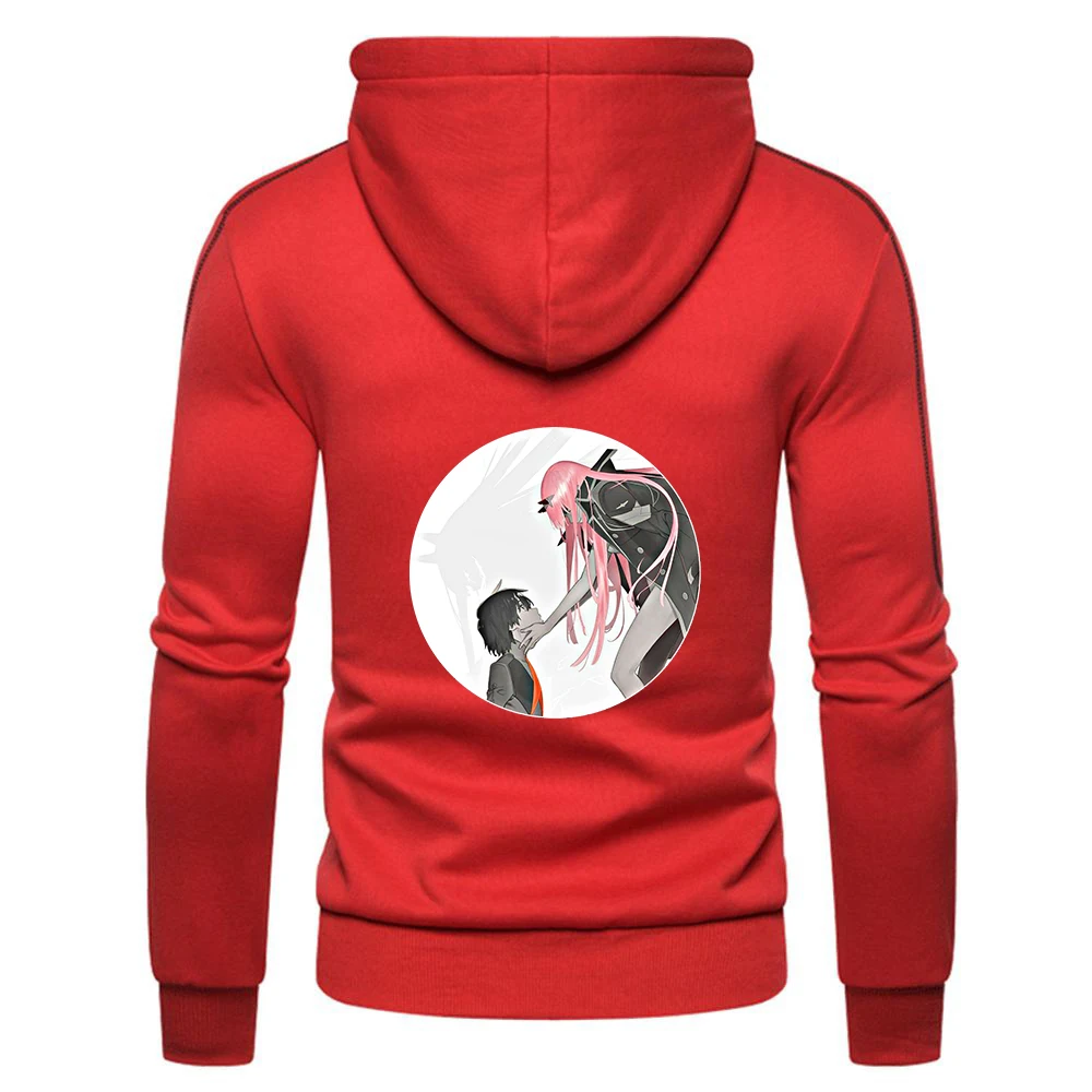 

Autumn Anime DARLING in the FRANXX Sweatshirt Hoody Mens Jackets Cotton Zipper Streetwear Hoodie Novelty Plumber Coats Harajuku