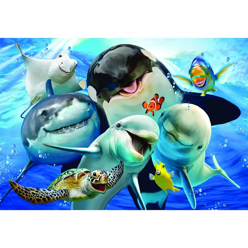 

5D DIY Diamond Painting Full Square/Round Drill "Ocean Animal" Diamond Rhinestone Embroidery Cross Stitch Gift Home Decor Gift