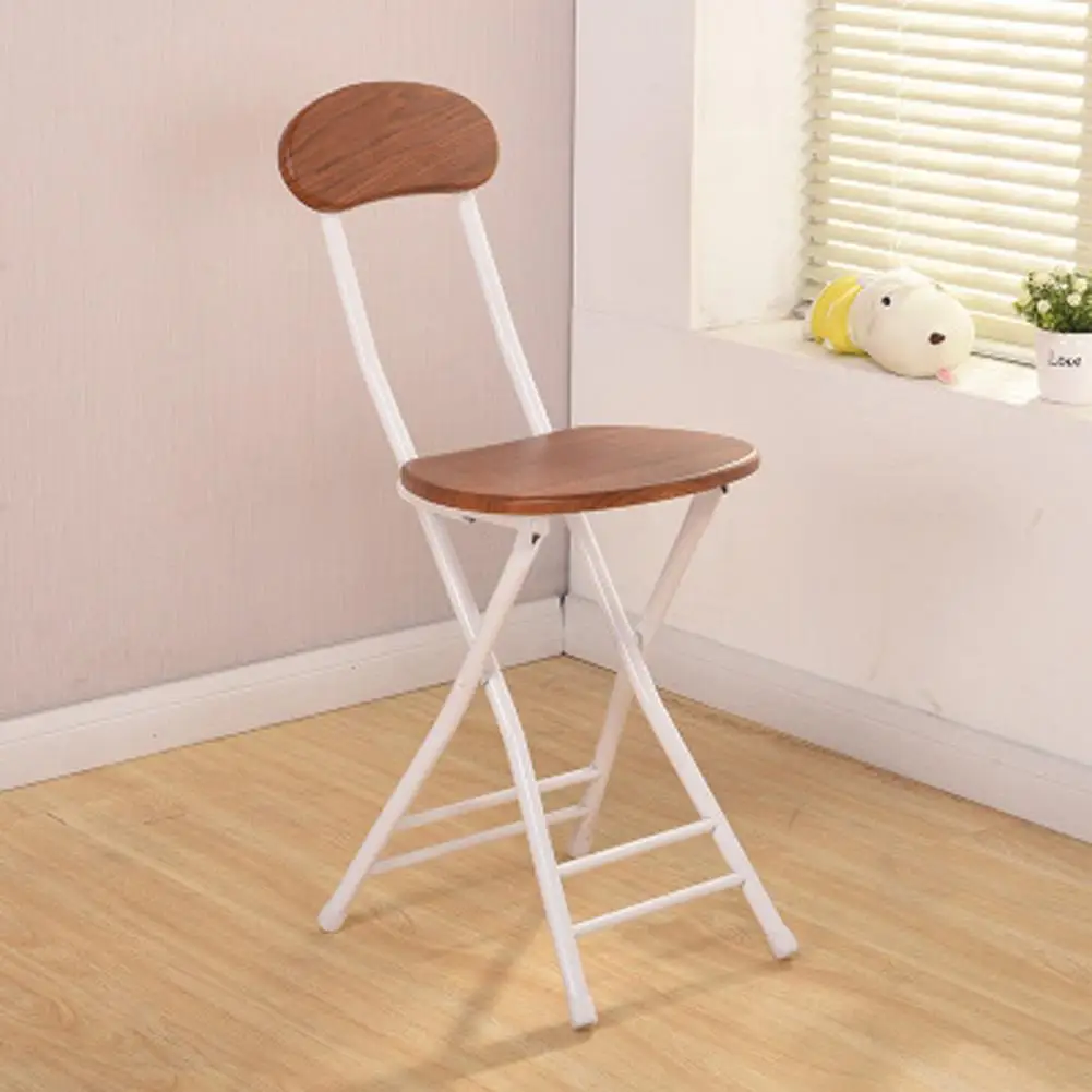 Складной стул портативный эргономичный металлический плотная доска круглый для