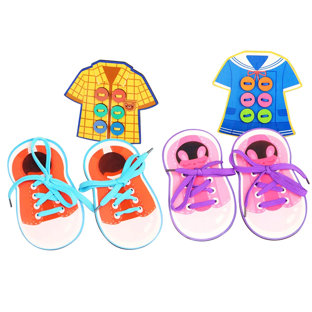 

Montessori Toys Tie Shoelaces Buttons Games Kids Educational Wooden Toys for Kids Boys Girls Gifts Education Toys