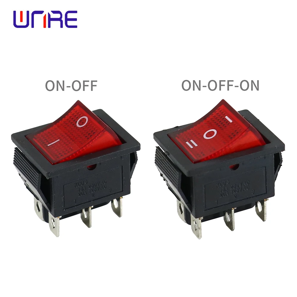 KCD4 клавишный переключатель ВКЛ-ВЫКЛ 2 положения 4 контакта/6 контактов