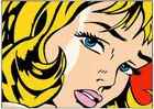 Рой Lichtenstein поп-арт девушка Шелковый постер декоративная стена живопись 24x36inch