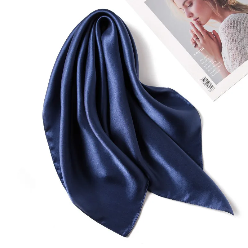 1 шт. шелковый шарф квадратный 100% шелк тутового шелка женский однотонный модный