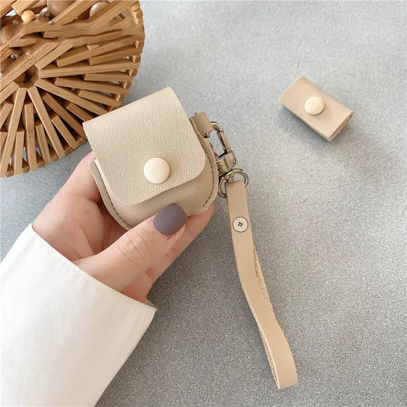 Модный простой кожаный чехол для Airpods Bluetooth наушников защитный s роскошный