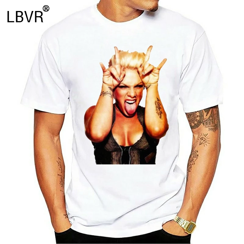 Розовая футболка P Nk Singer R & B Pop Rock Evil Топы мужские и женские футболки унисекс 162