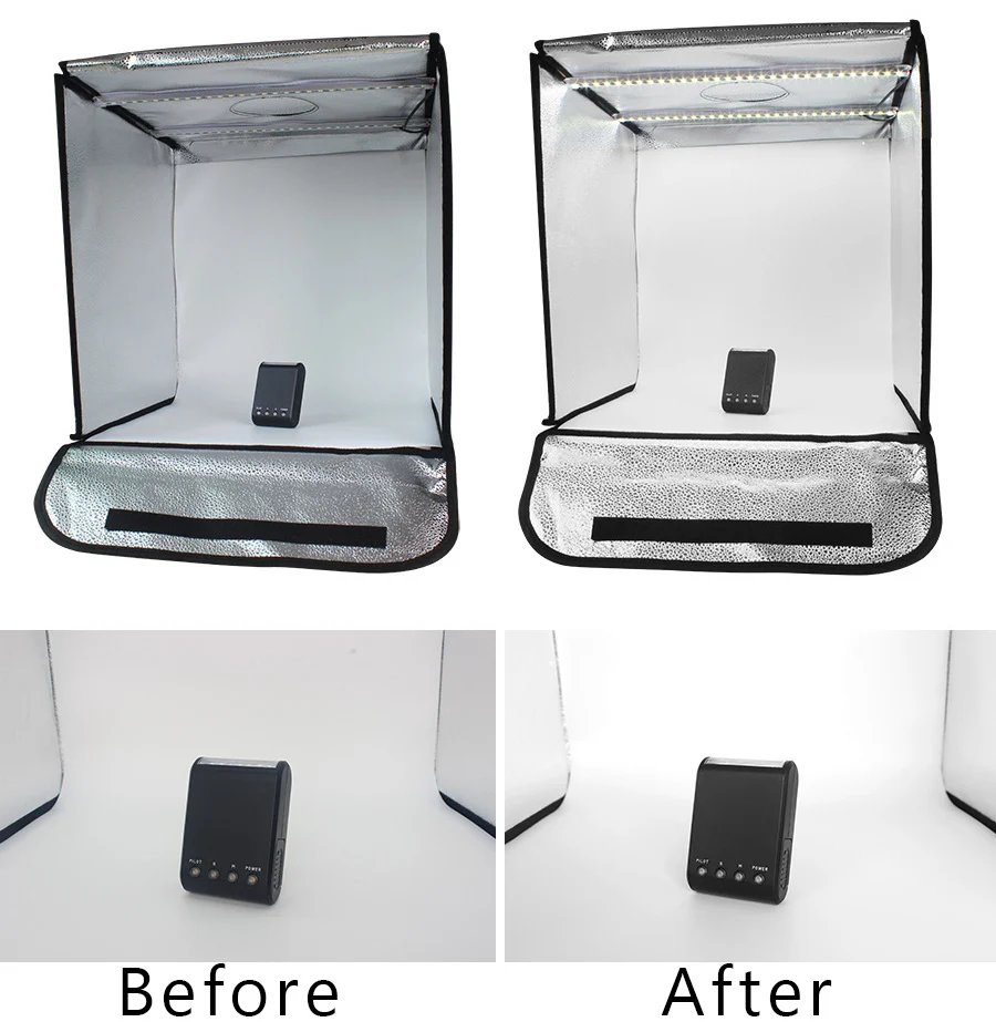 Светодиодный светильник 40*40*40 см портативный для фотостудии складной тент