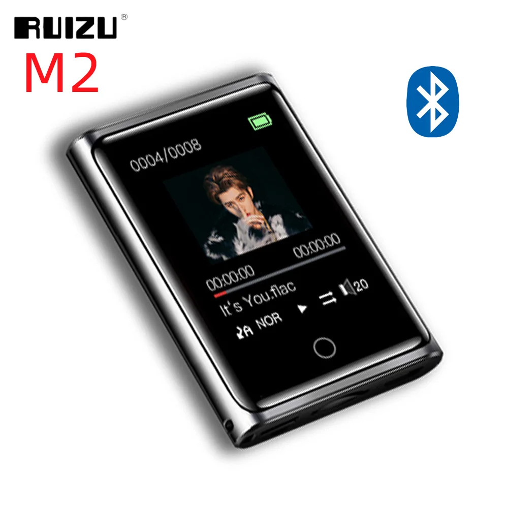 RUIZU M2 Bluetooth MP3 плеер полный сенсорный экран 8 ГБ 16 ГБ портативный аудио музыкальный плеер с fm-радио запись электронная книга видео плеер