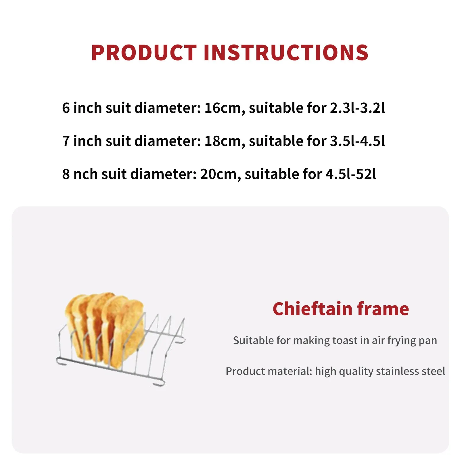 

12pcs Air Fryer Accessories 8 Inch Fit For Airfryer 5.2-6.8qt Baking Basket Pizza Plate Grill Pot Kitchen Cooking Tools#db4