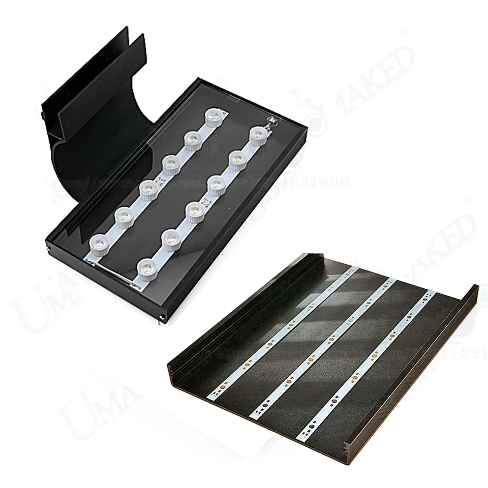 LED PCB 7/8/9/11leds aluminum plate 1W 3W 5W high Power Doide install lamp Board For W22 Aquarium Tube Grow light DIY | Лампы и