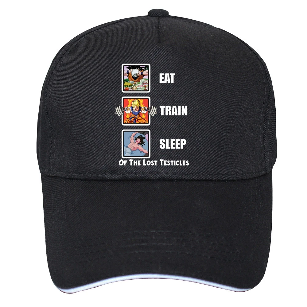 2020 Eat Train Sleep шляпа Гоку мужская повседневная Студенческая Мужская кепка с принтом