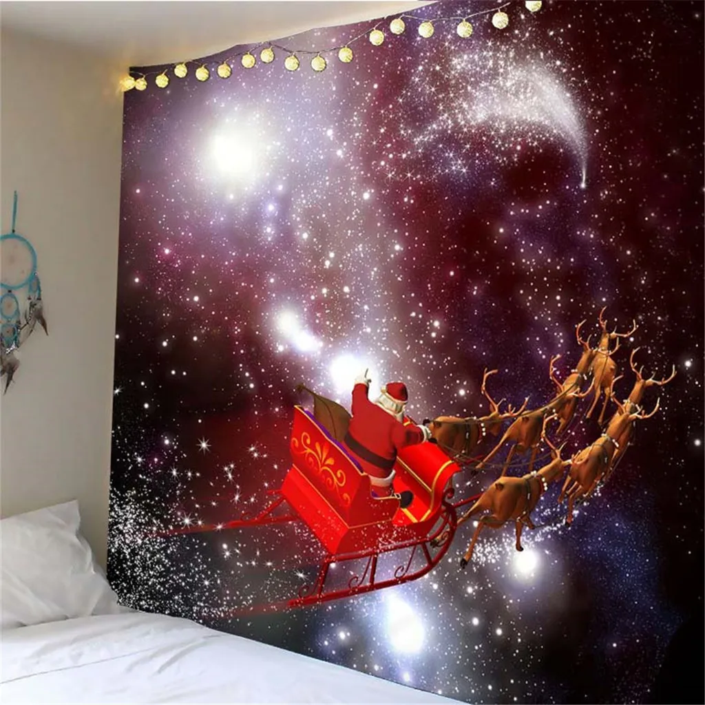 

2018 Xmas Home Wall Hanging Tapestry Christmas Party Decor Dorm Room Decors