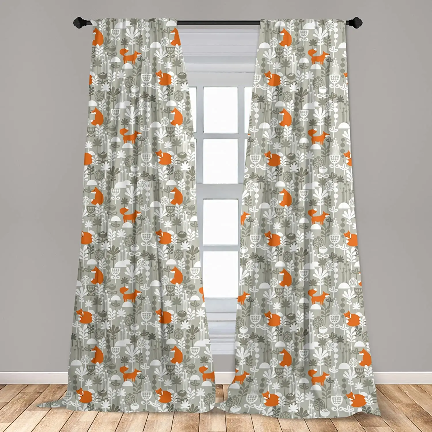 Шторы с лисой для детской комнаты легкие занавески на окна в европейском стиле