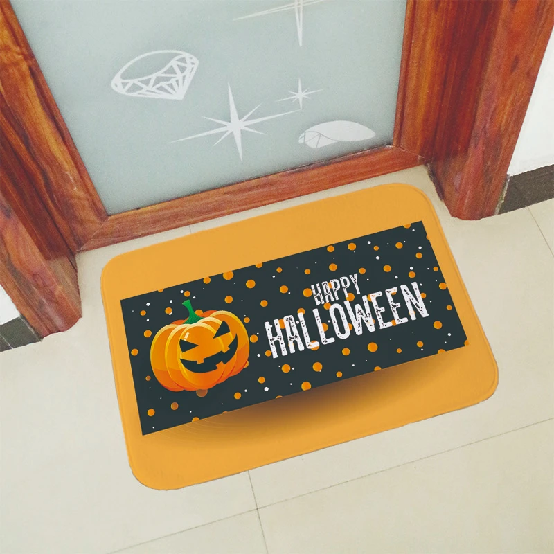 И надписью "Happy halloween" ковер 40x60 см/50x80 см, 50x120 см наружный входной напольные ковры для спальни кухня Холл коврик антискользящий коврик для двери
