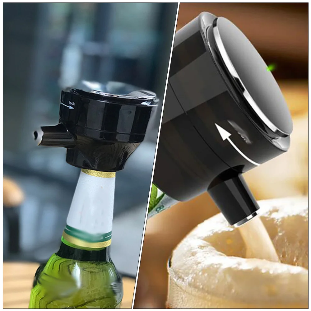 

2pcs Beer Head Frother Household Beer Foamer Beer Bubbler for Home (Black)
