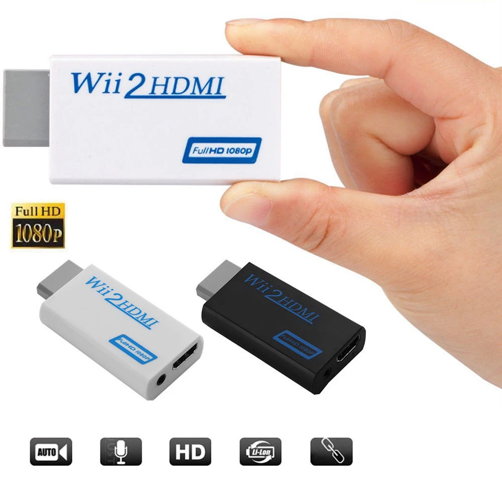 

Converter 3.5mm Audio Full HD 1080P Wii to HDMI-compatible Converter Adapter Wii2HDMI-compatible for PC HDTV Monitor Display