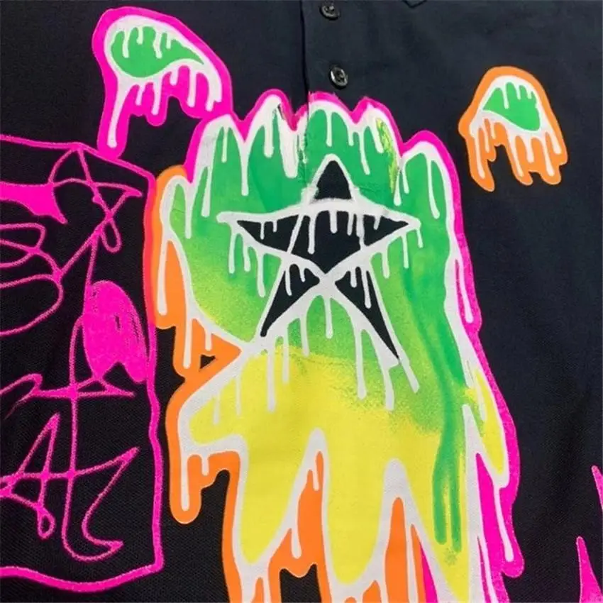 

Rolling LA Graffiti T Shirt Men Women 1:1 Top Versize Hip-hop Cactus Jack T-shirt Tees harajuku men clothing new arrival 2020