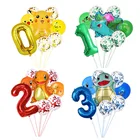 8 шт.лот Пикачу Покемон алюминий шар блестки латекс детский день рождения украшение детская комната раскладка Воздушные шары игрушки