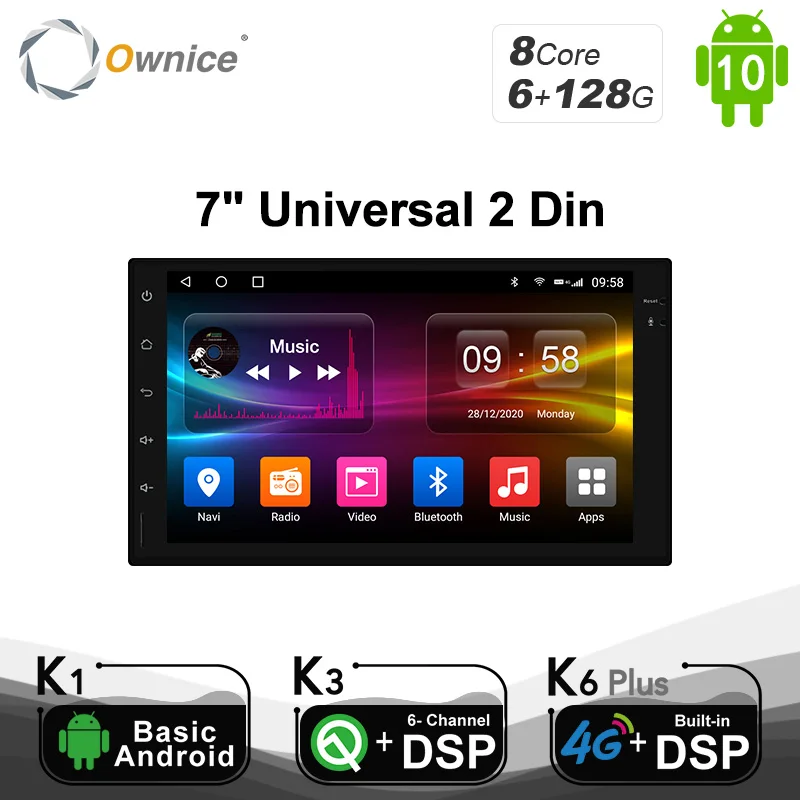 Универсальный автомобильный dvd-плеер Ownice K3 K6 Plus 8 ядер Android 10 0 6 ГБ ОЗУ 128 Гб ПЗУ