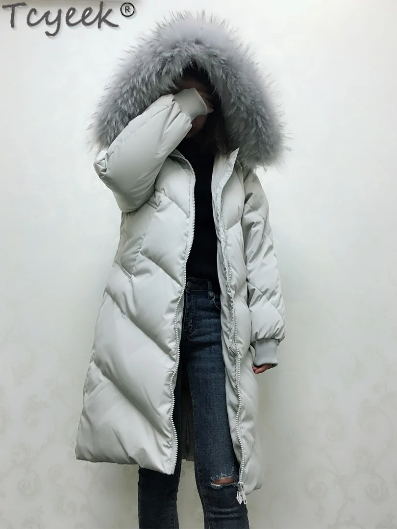 Женский пуховик с капюшоном длинное зимнее пальто женские в Корейском стиле на