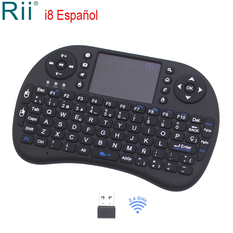 Мини Клавиатура Rii i8 Espanol Беспроводная с тачпадом 2 4 ГГц|Клавиатуры| |