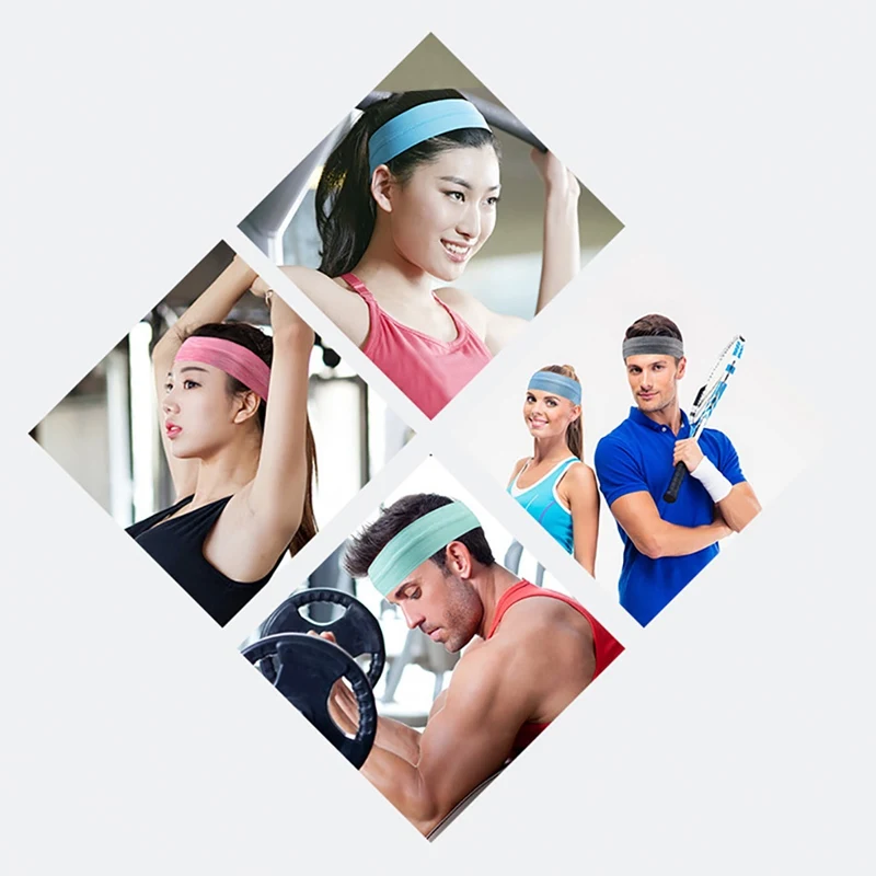 

Anti-Slip Elastic Sweatband Sports Gym Women Men Breathable Basketball Fitness Yoga Volleyball Cycling Hair Headband