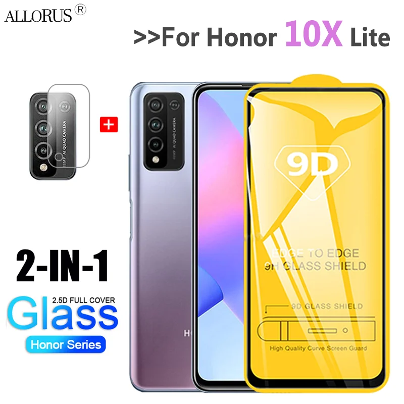 9D закаленное стекло на Huawei 10X Lite Glass Honor 9A 9X камеры пленка + бронерованное 10 X Lait