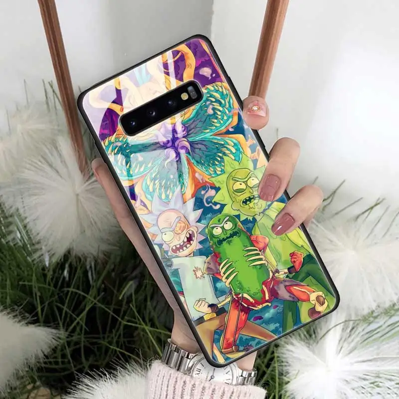 03 Чехол Rick And Morty из закаленного стекла для samsung Galaxy S10 S10e S9 S8 Note9 Note 10 Plus 5G A50 A30 края из ТПУ Fundas Capa - Цвет: 03