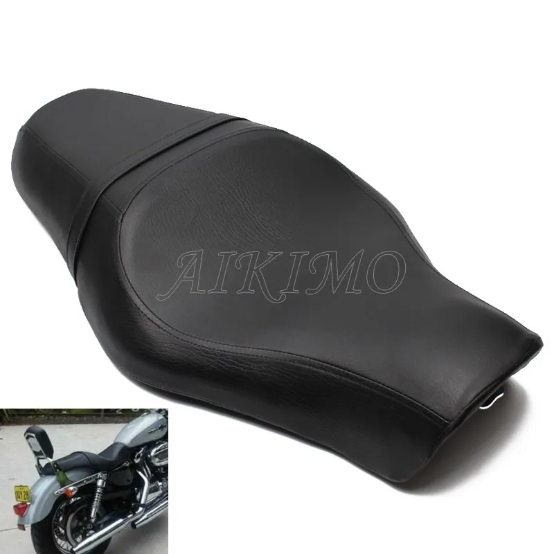 Двухместный задний пассажирский мотоцикл для Harley Sportster XL 1200 883 48 черный| |