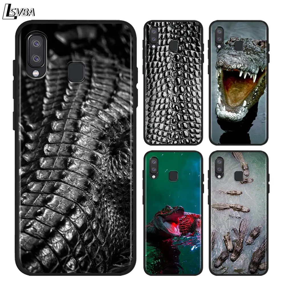 

Scary crocodile Shockproof Phone Case for Samsung Galaxy A90 A80 A70S A60 A50S A40 A20E A20 A10S Soft Black Cover