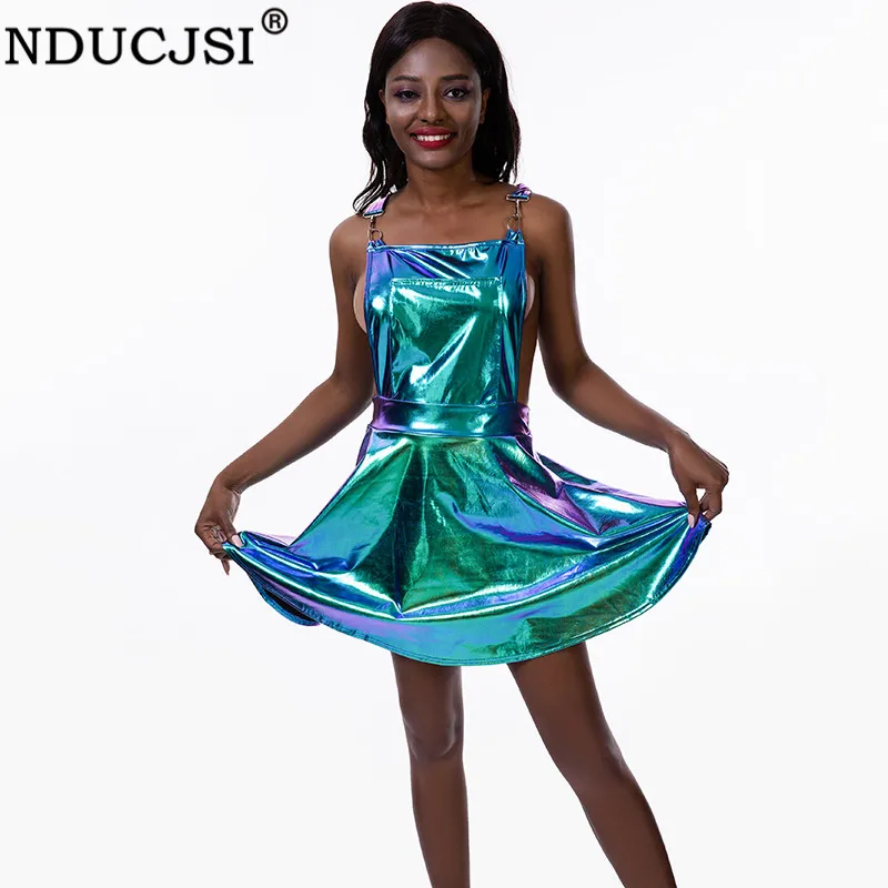 

NDUCJSI Мини платье для девушек с квадратным вырезом блестящие трапециевидные женские платья с вырезами сзади крест без рукавов однотонный Лидер продаж сарафан Прямая поставка