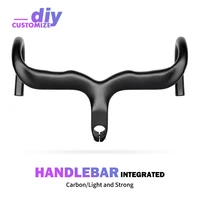 carbon road handlebar integrated for 28 6mm fork carbon handlebars 400420440mm support diy appearance customized