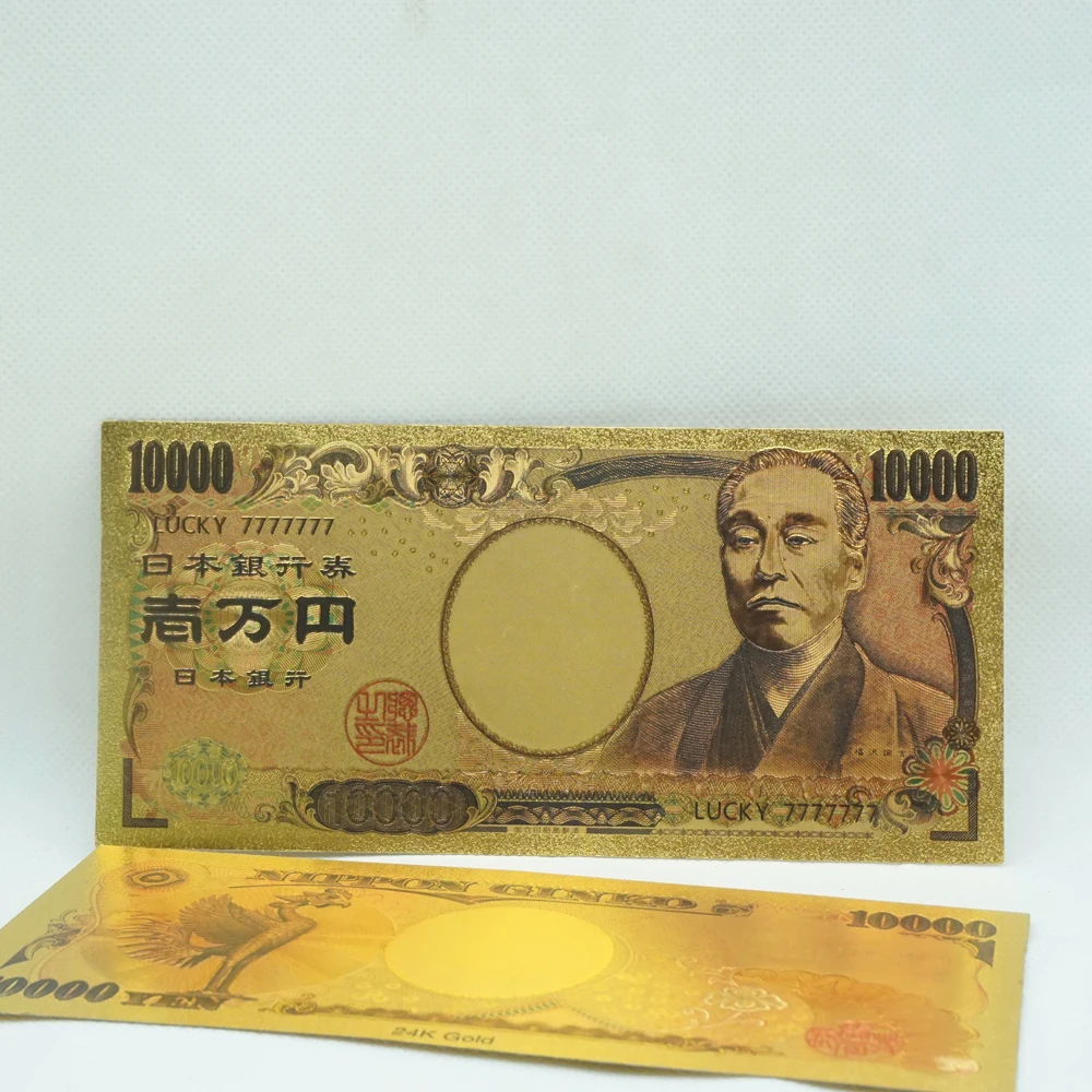 

Gold Banknotes in 24K Gold New Japanese Money for Collection Banknote